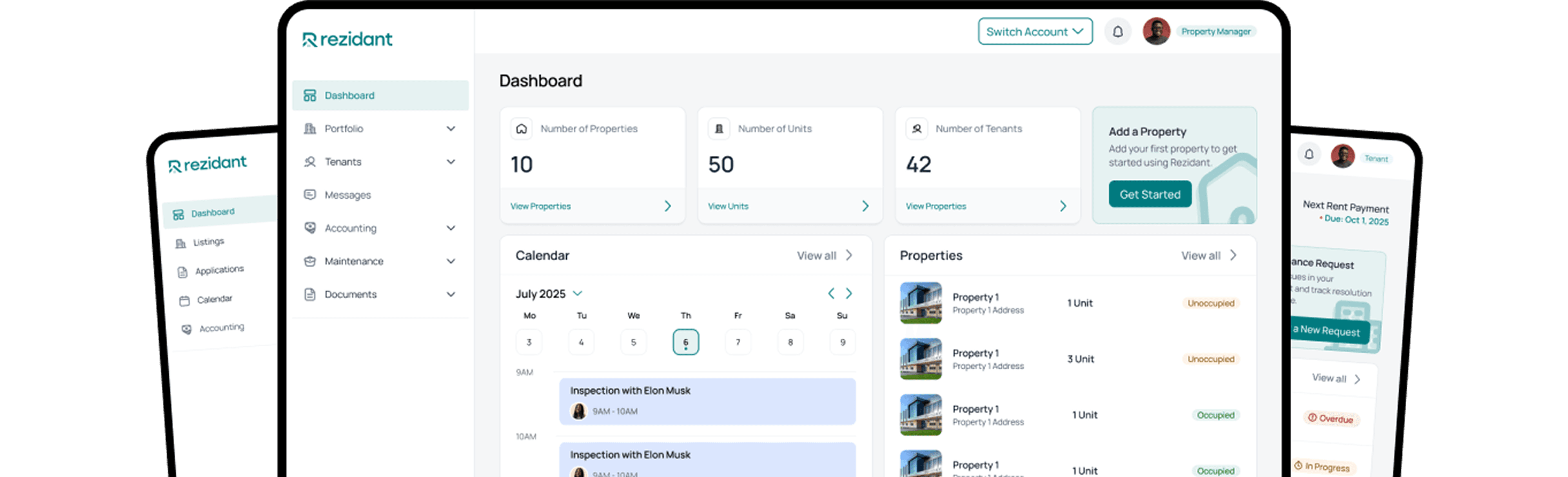Rezidant Platform Interface